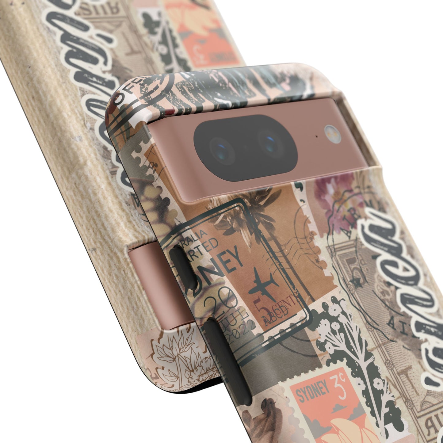 Personalised phone tough case - vintage stamp design