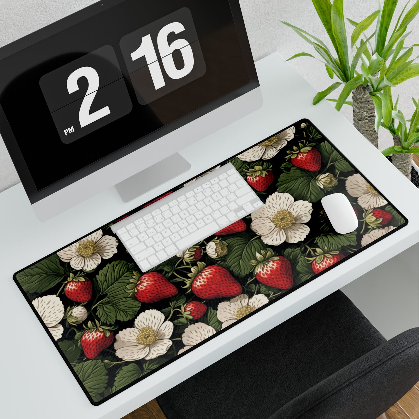 Large Desk Mats - Strawberry Surprise design