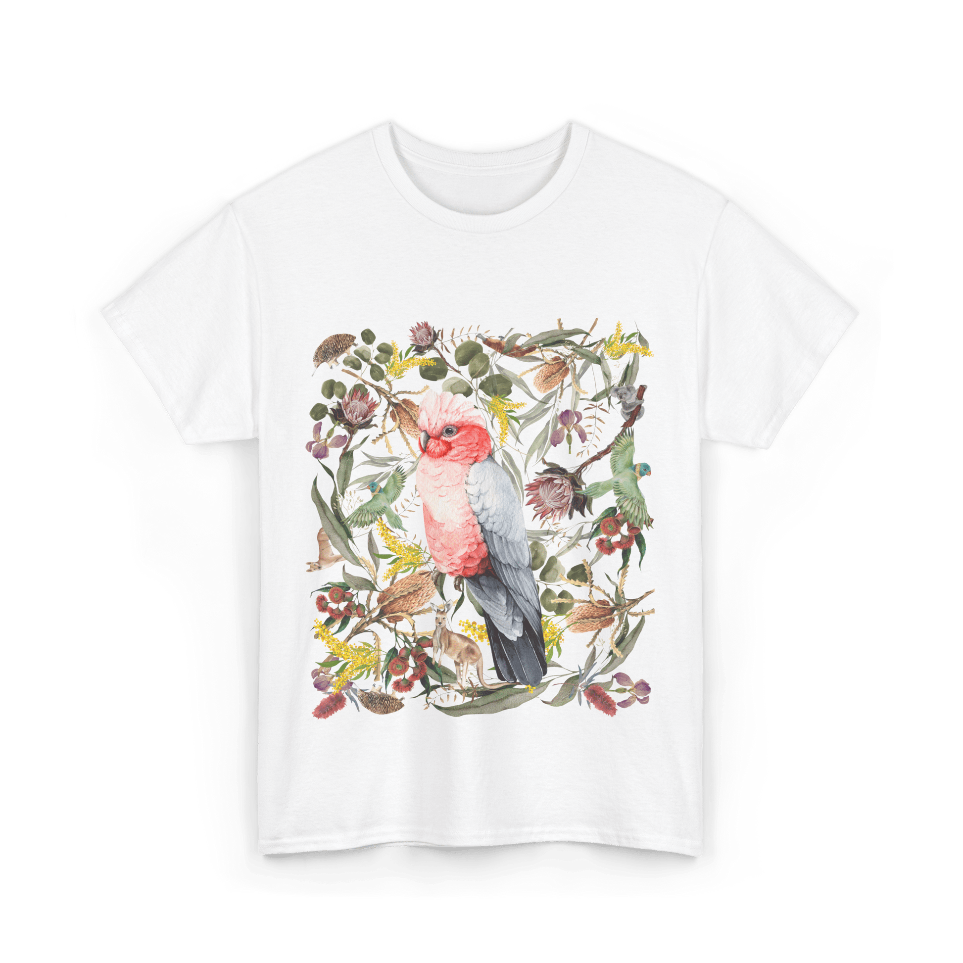 Australian pink Galah custom designed t shirt - Solei Designs