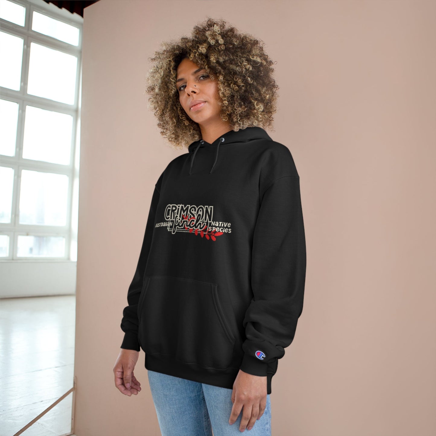 Crimson Finch Champion Hoodie - Australian Nature Inspired Design - Solei Designs