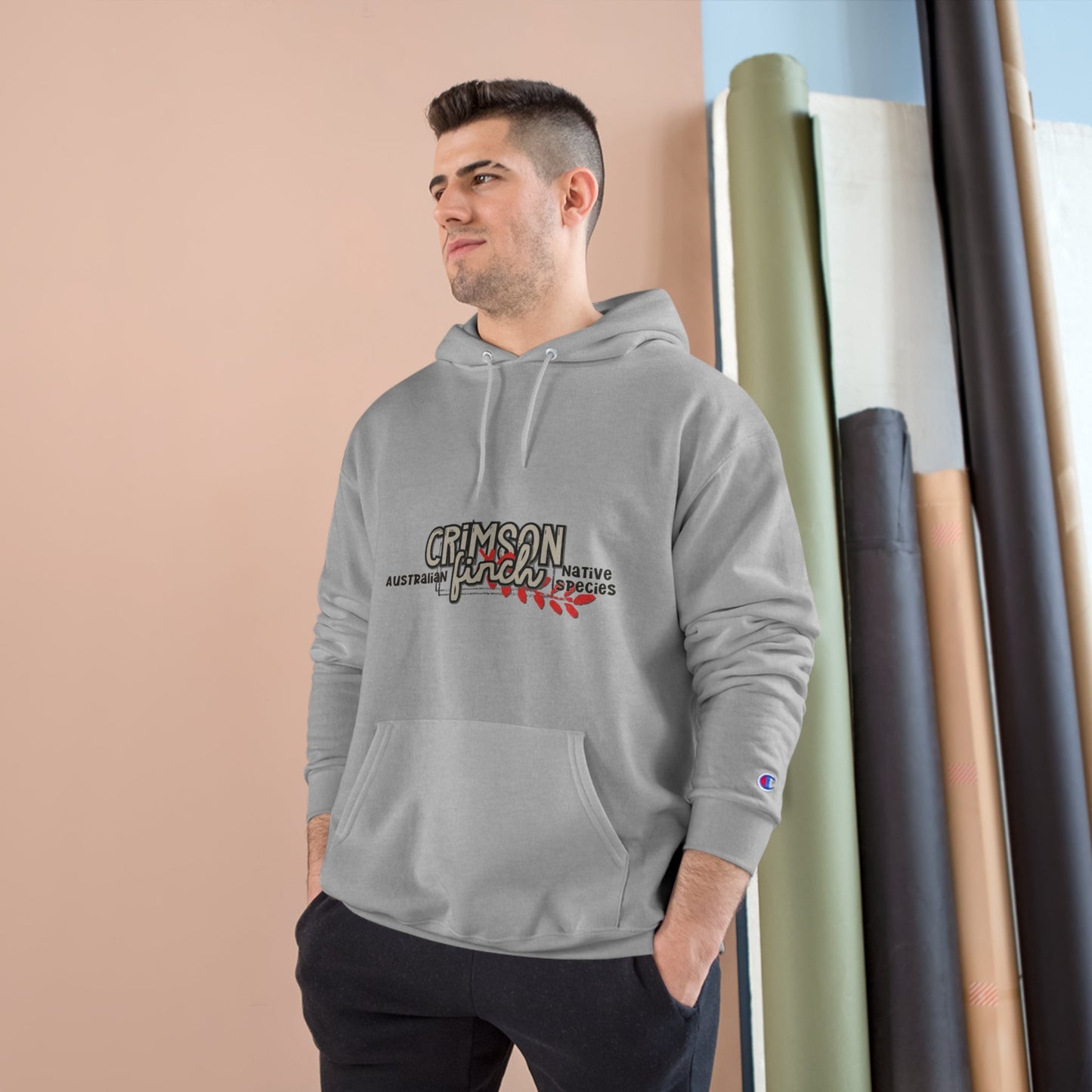 Crimson Finch Champion Hoodie - Australian Nature Inspired Design - Solei Designs