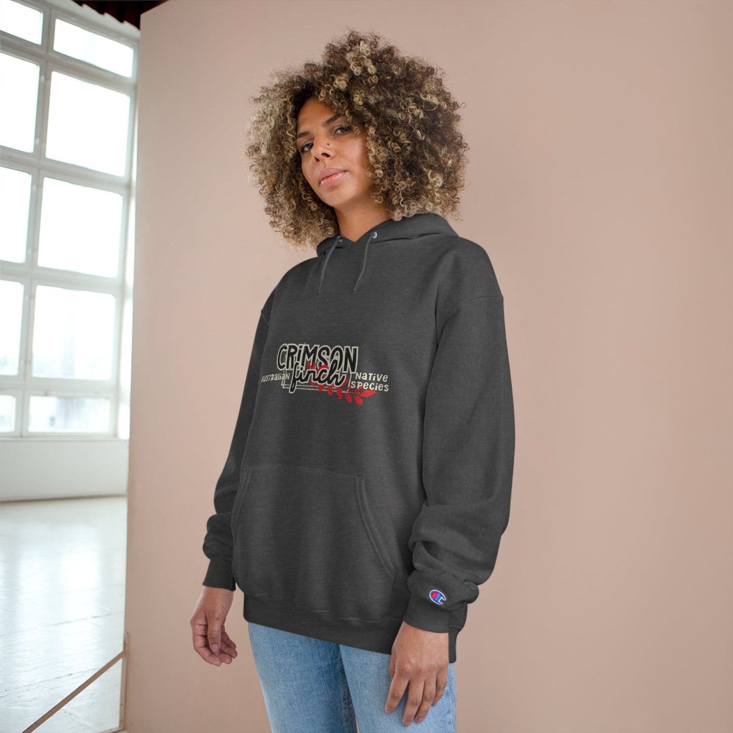 Crimson Finch Champion Hoodie - Australian Nature Inspired Design - Solei Designs