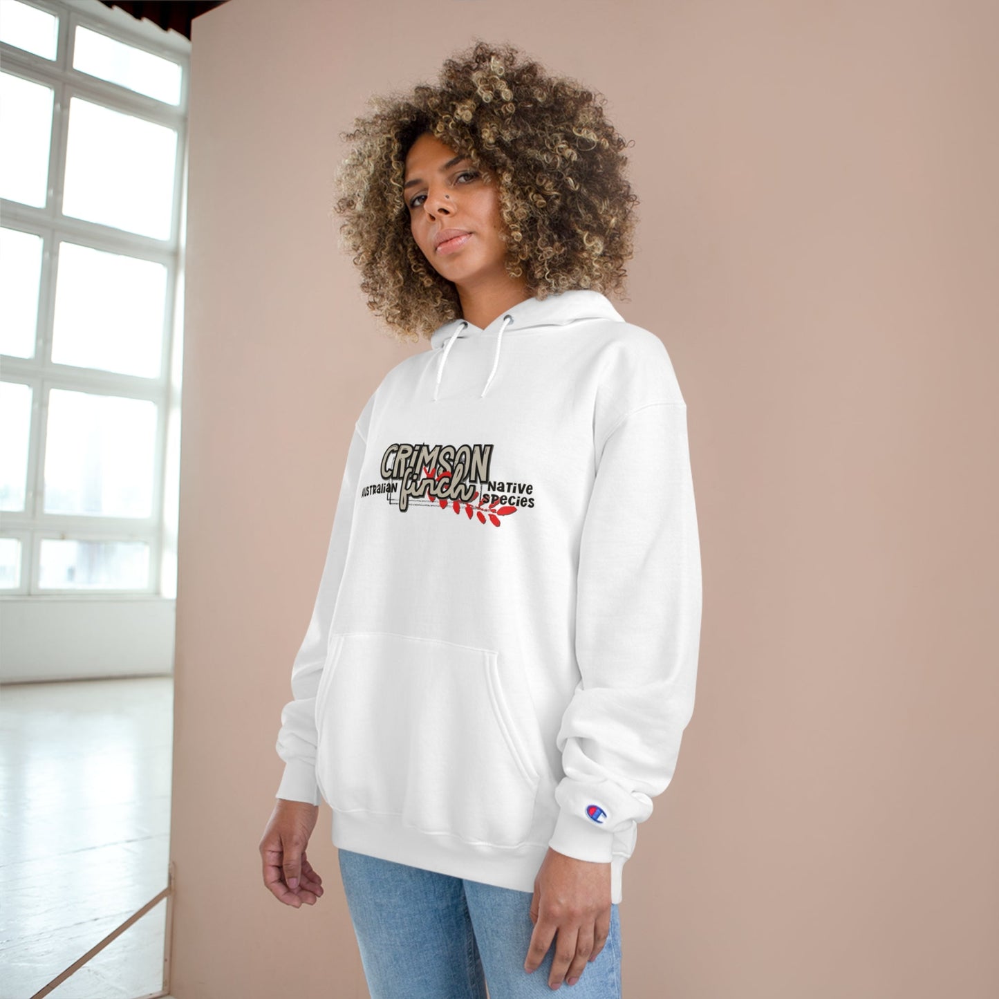 Crimson Finch Champion Hoodie - Australian Nature Inspired Design - Solei Designs
