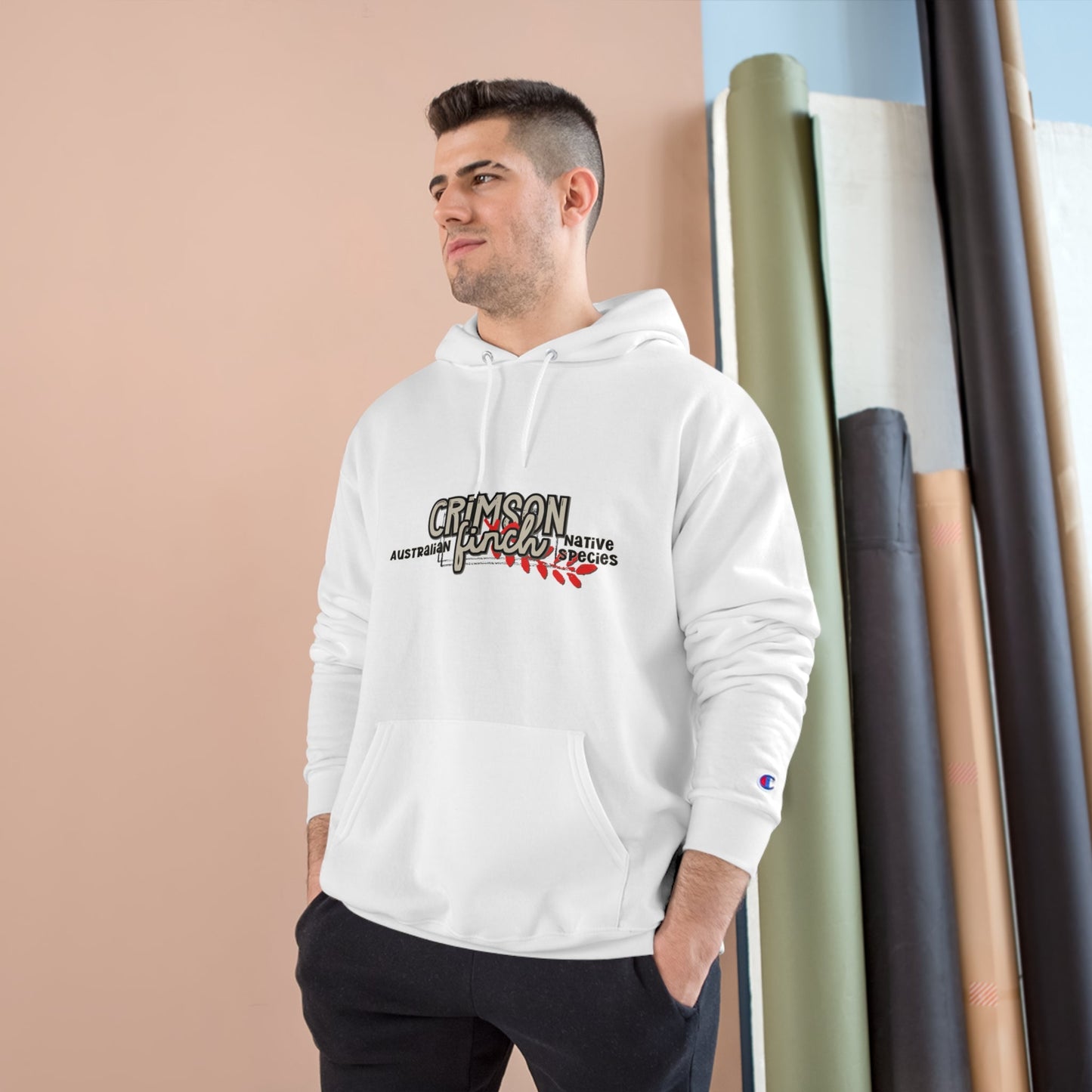 Crimson Finch Champion Hoodie - Australian Nature Inspired Design - Solei Designs