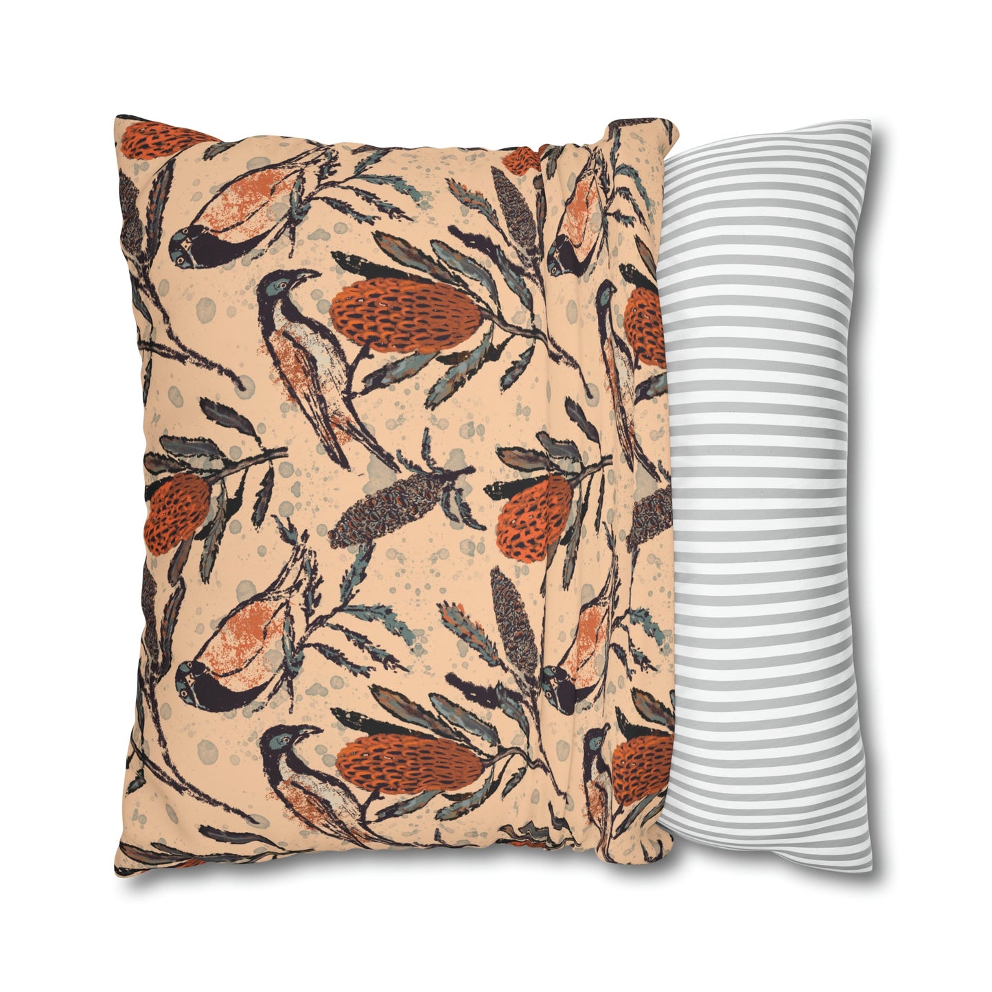Honey Eaters Collection - Birds and Banksia flowers, hand drawn pattern - Solei Designs