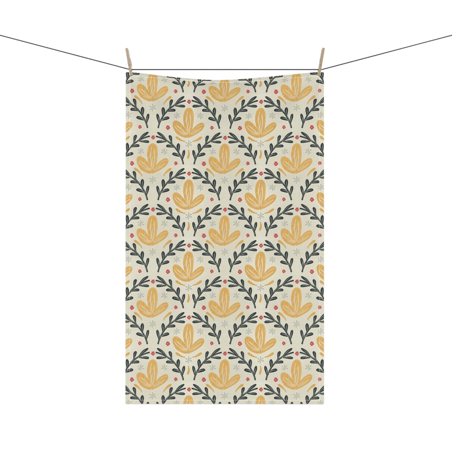 Leafy Yellow compliment - 100% Cotton Kitchen Tea Towels from the Summer Daze Collection - Solei Designs