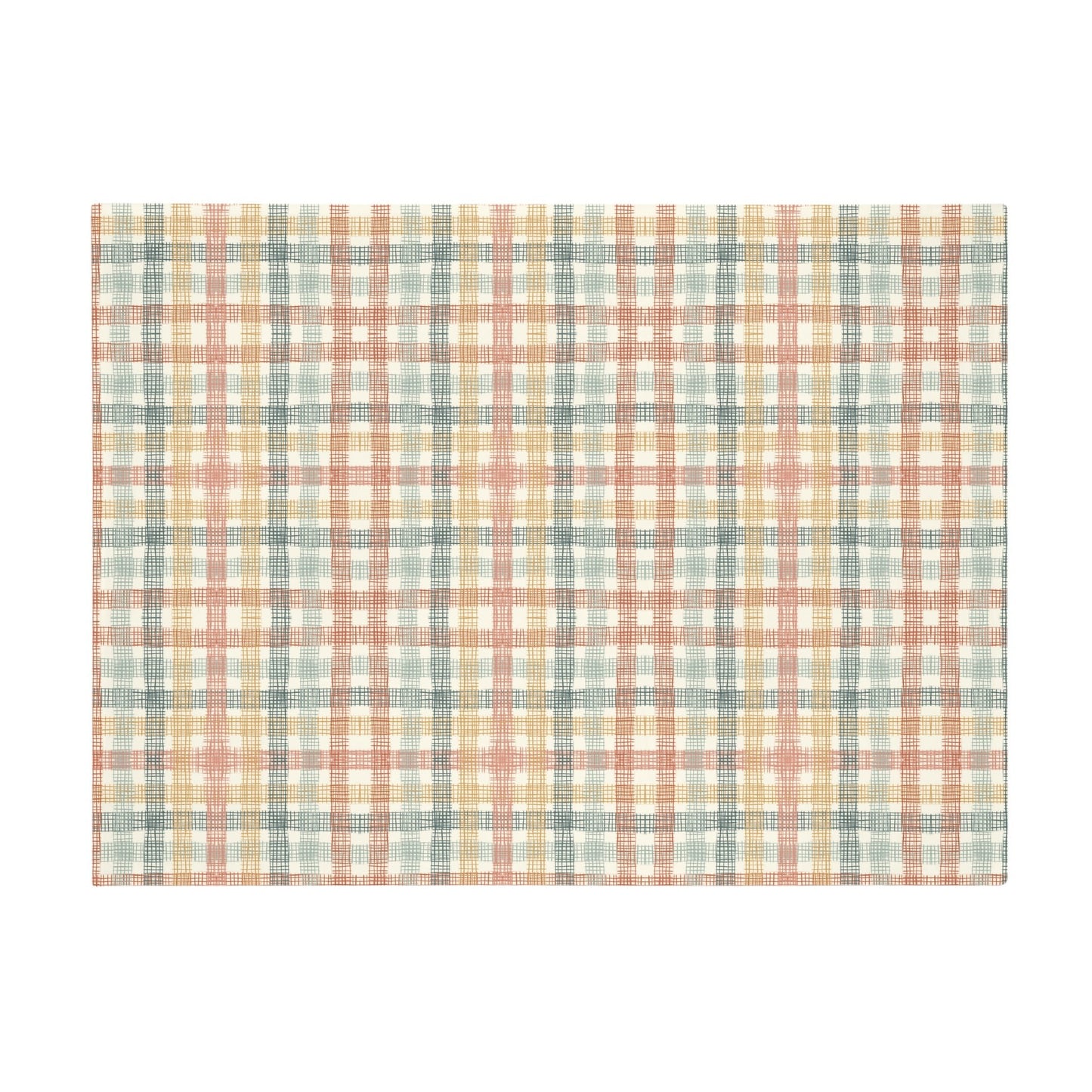 Native Patches collection design - plush fleece throw blanket, super soft vintage cottagecore aesthetic - Solei Designs