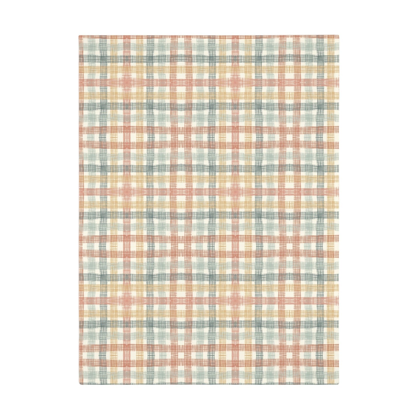 Native Patches collection design - plush fleece throw blanket, super soft vintage cottagecore aesthetic - Solei Designs