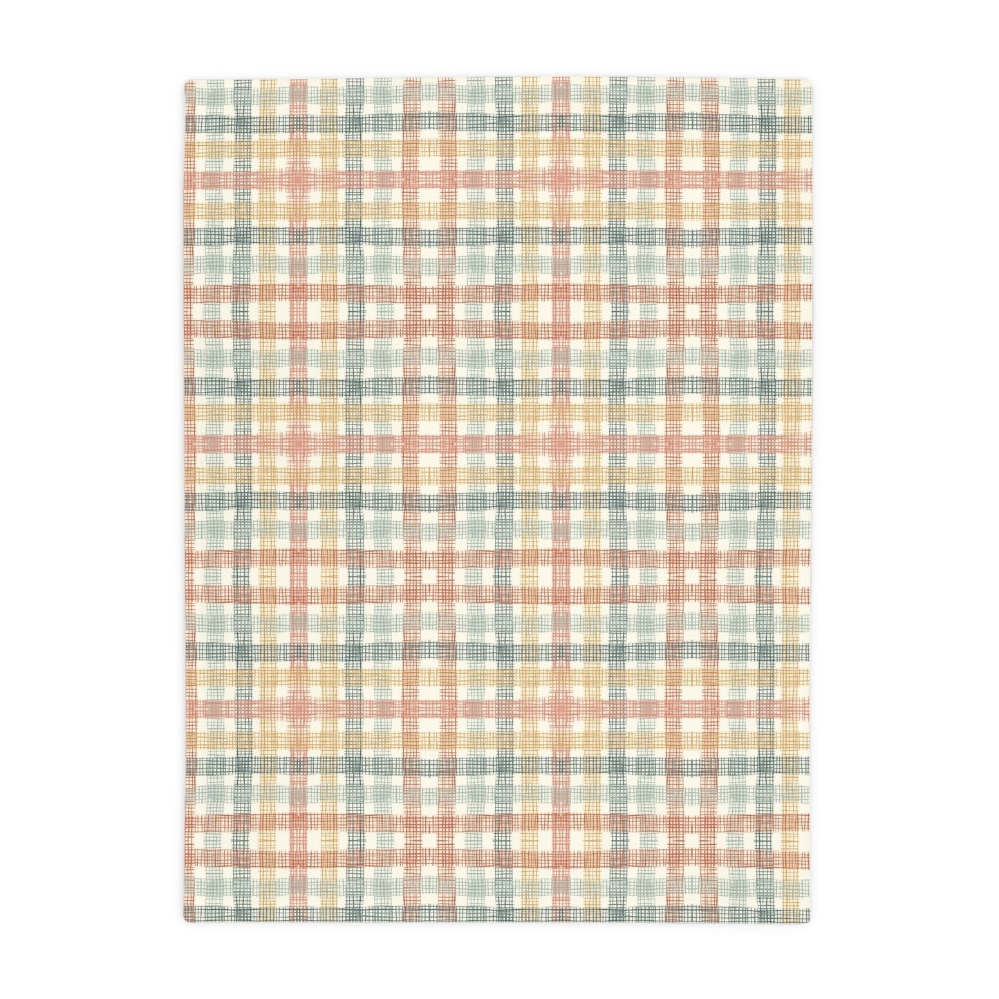 Native Patches collection design - plush fleece throw blanket, super soft vintage cottagecore aesthetic - Solei Designs