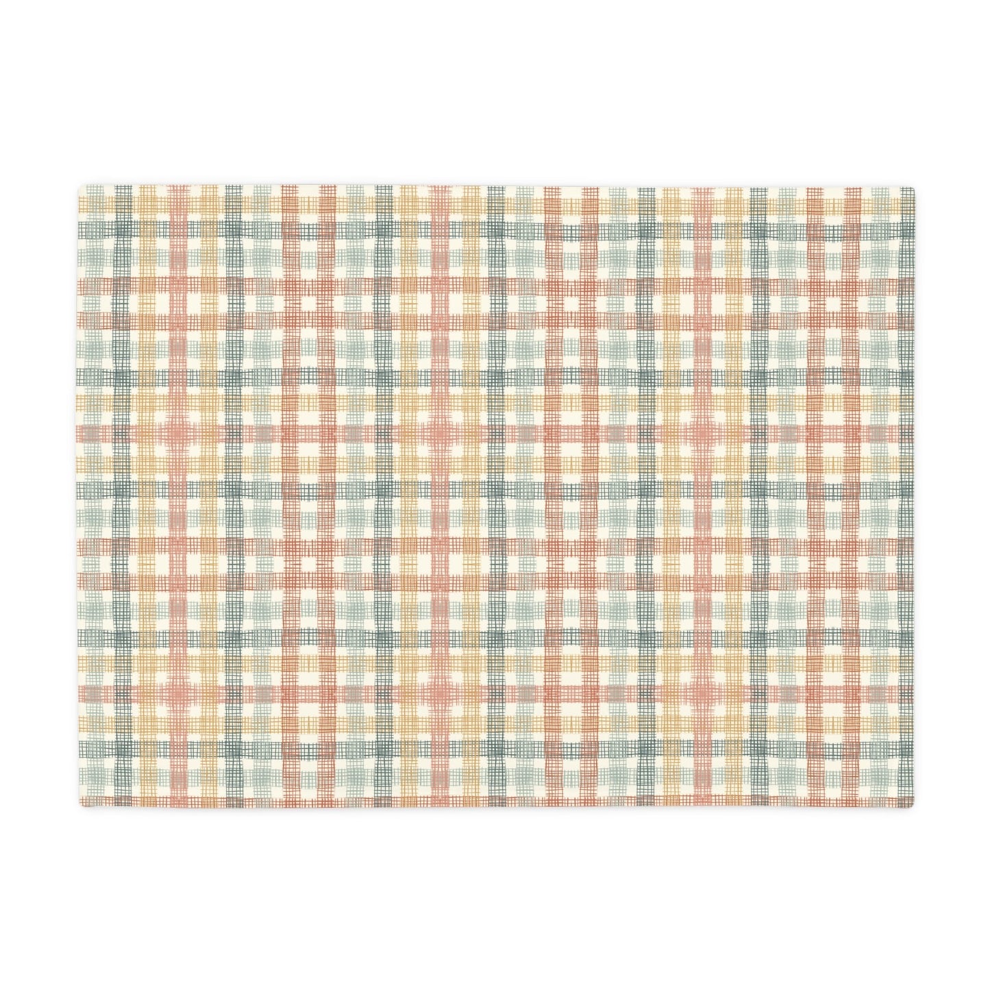 Native Patches collection design - plush fleece throw blanket, super soft vintage cottagecore aesthetic - Solei Designs