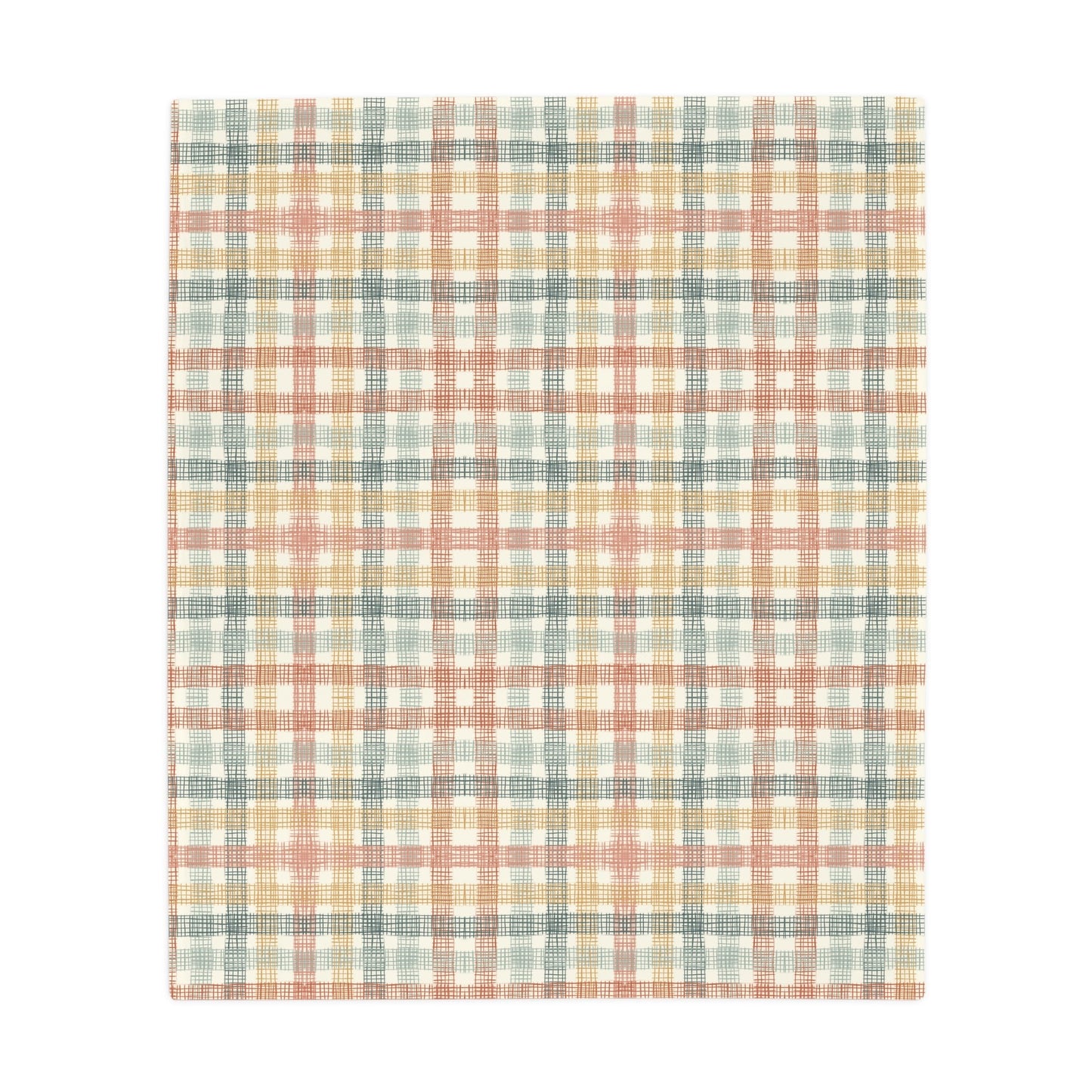 Native Patches collection design - plush fleece throw blanket, super soft vintage cottagecore aesthetic - Solei Designs
