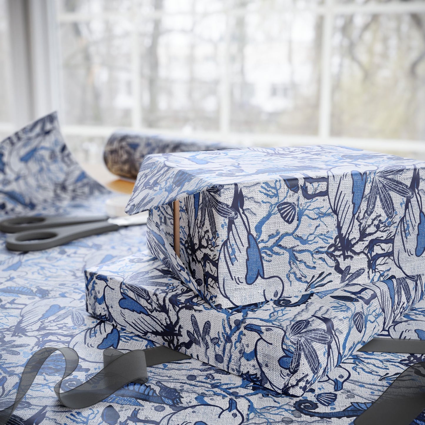 Sea Breeze custom designed Wrapping Paper for Special Occasions - Solei Designs
