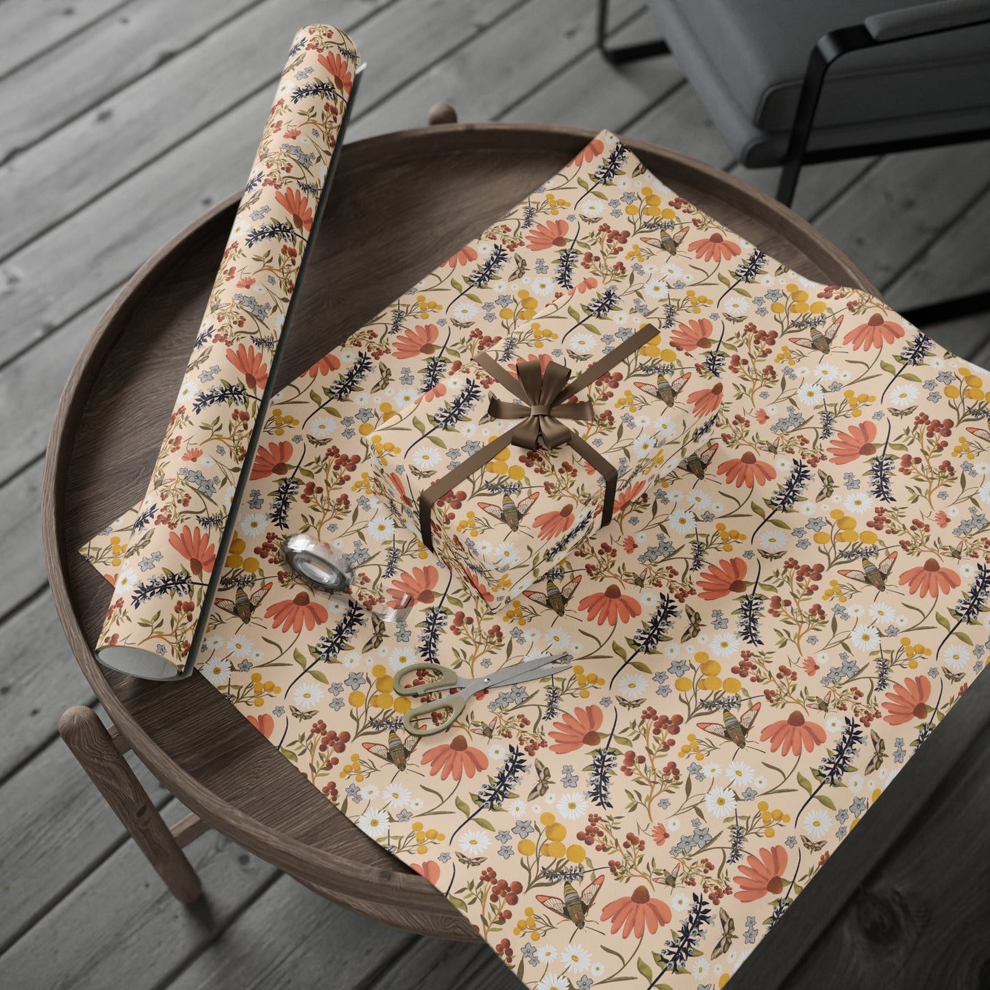 Whimsical Wildflower custom designed Wrapping Paper for Special Occasions - Solei Designs