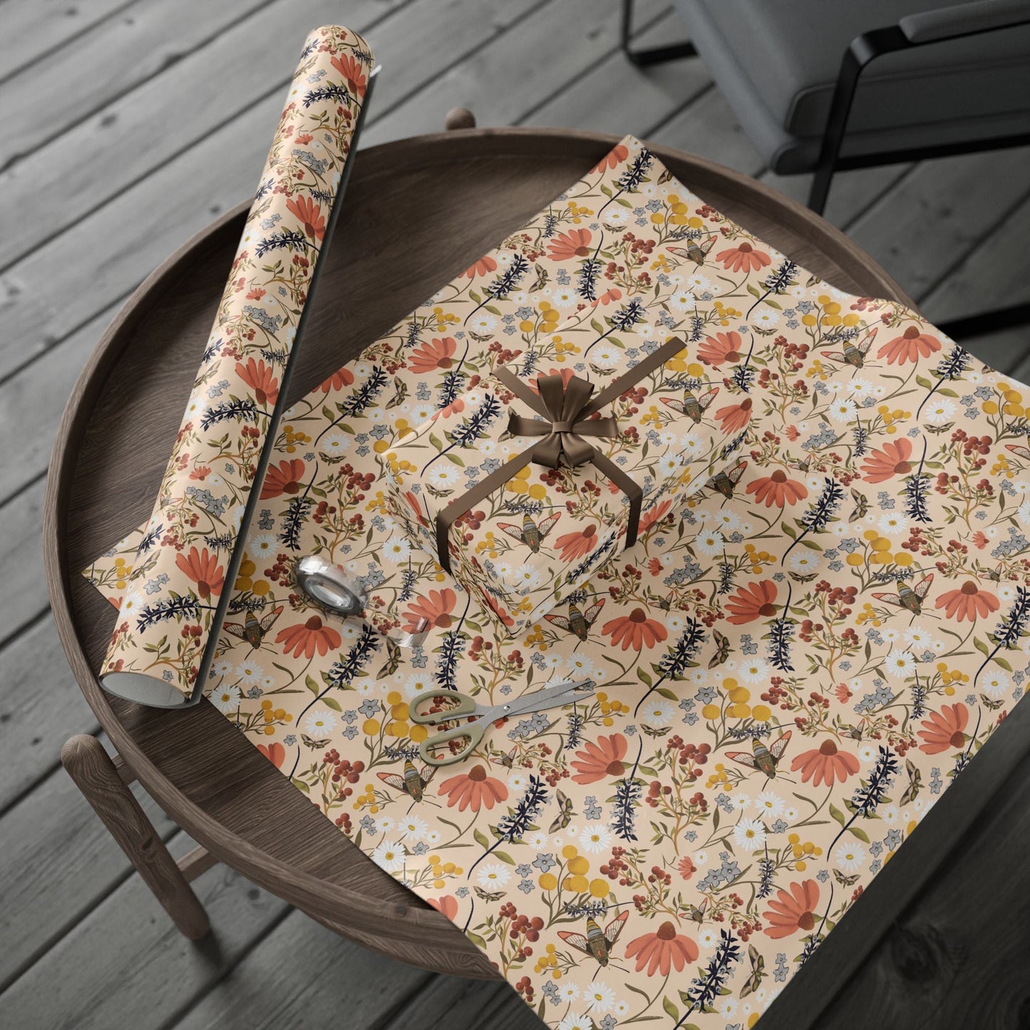 Whimsical Wildflower custom designed Wrapping Paper for Special Occasions - Solei Designs