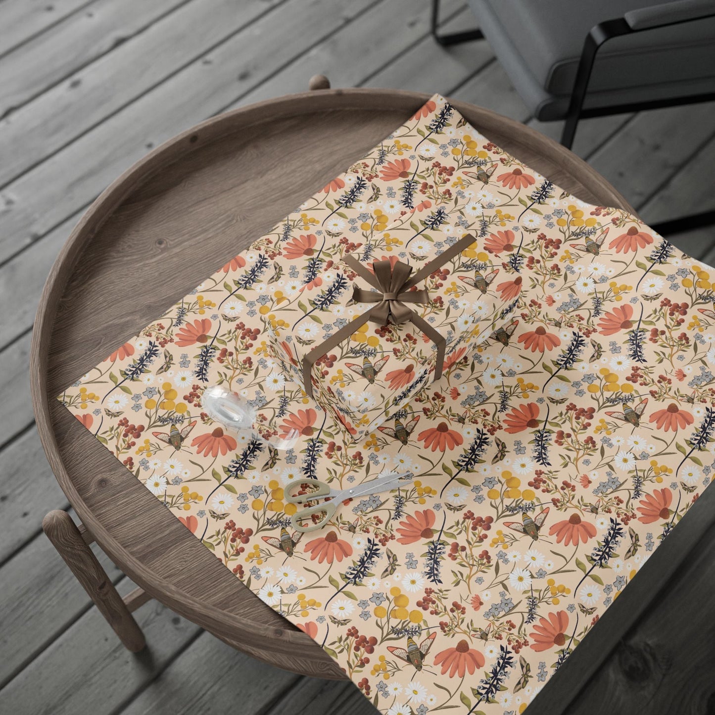 Whimsical Wildflower custom designed Wrapping Paper for Special Occasions - Solei Designs