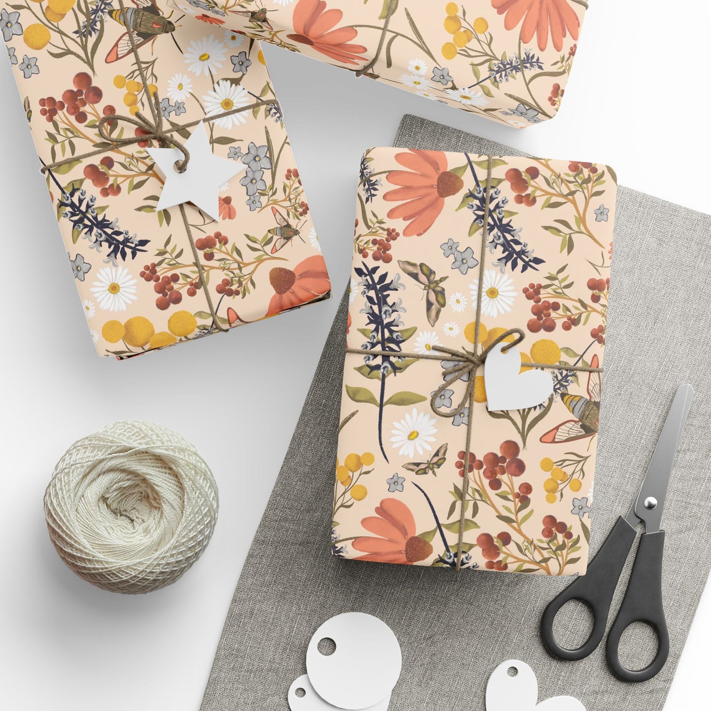 Whimsical Wildflower custom designed Wrapping Paper for Special Occasions - Solei Designs
