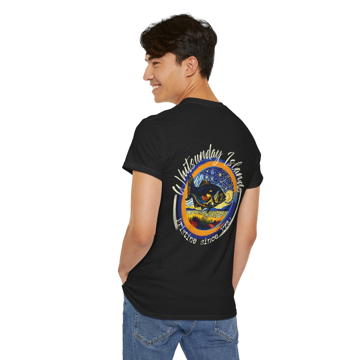 Whitsunday Van Gogh Style custom designed Australian souvenir t shirt - Solei Designs