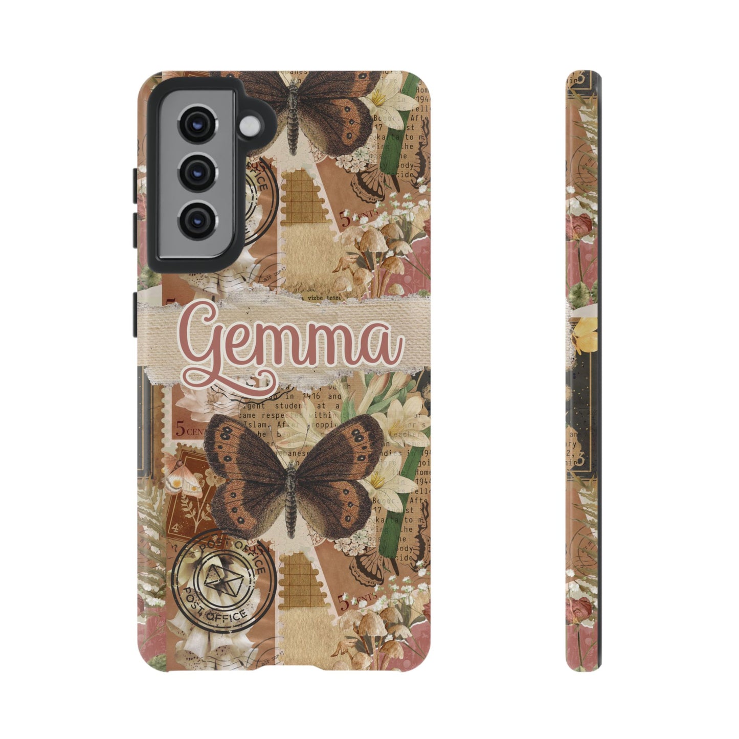 Phone tough case with personalised name or text