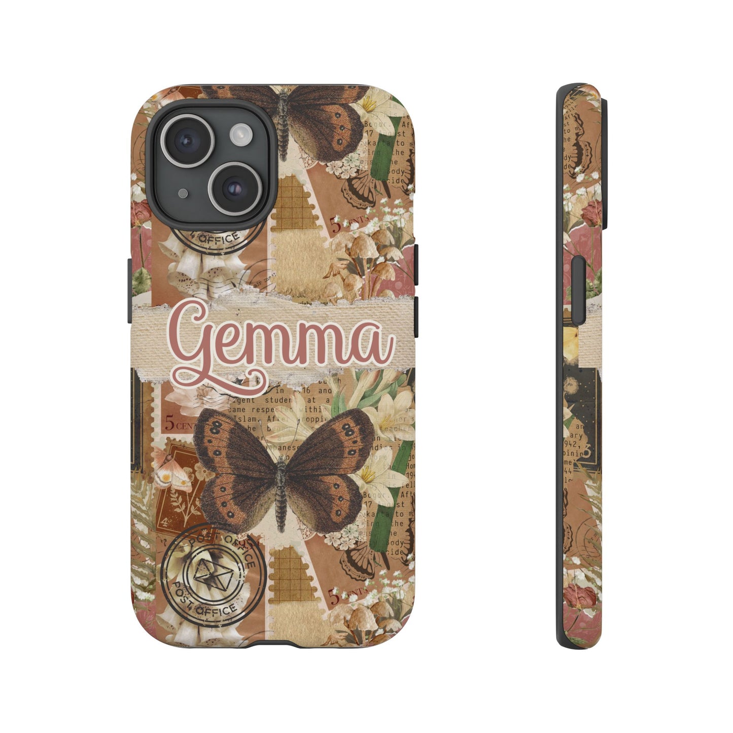 Phone tough case with personalised name or text