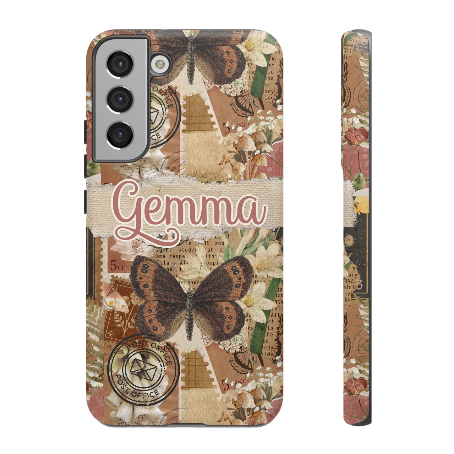 Phone tough case with personalised name or text