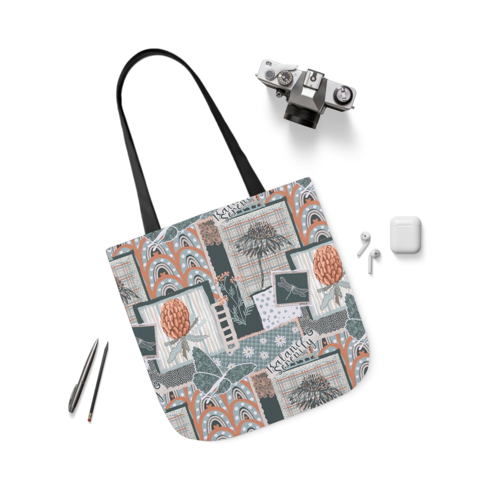 Canvas Tote Bag - Hand drawn artwork - Solei Designs