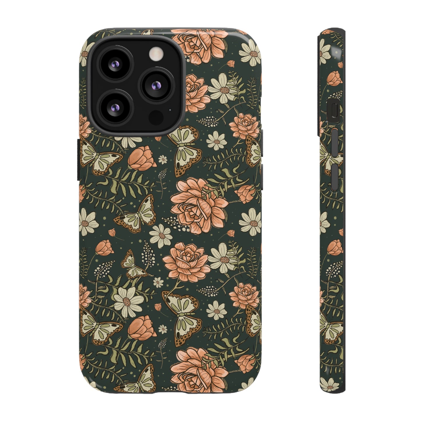 Vintage Rose hand crafted design for phone tough case