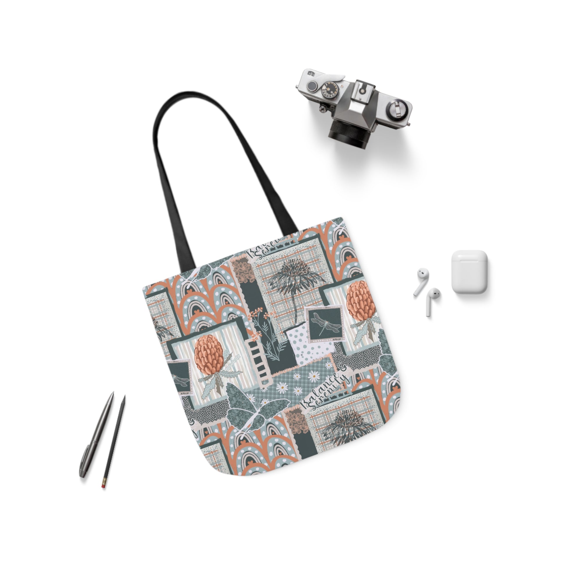 Canvas Tote Bag - Hand drawn artwork - Solei Designs