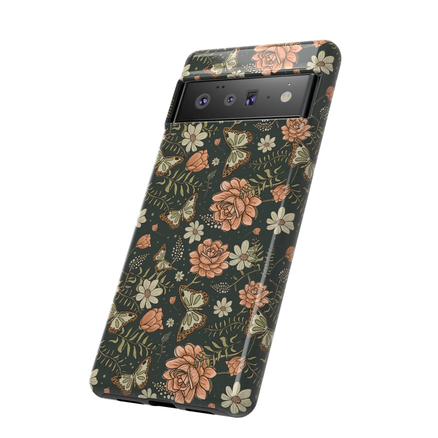 Vintage Rose hand crafted design for phone tough case