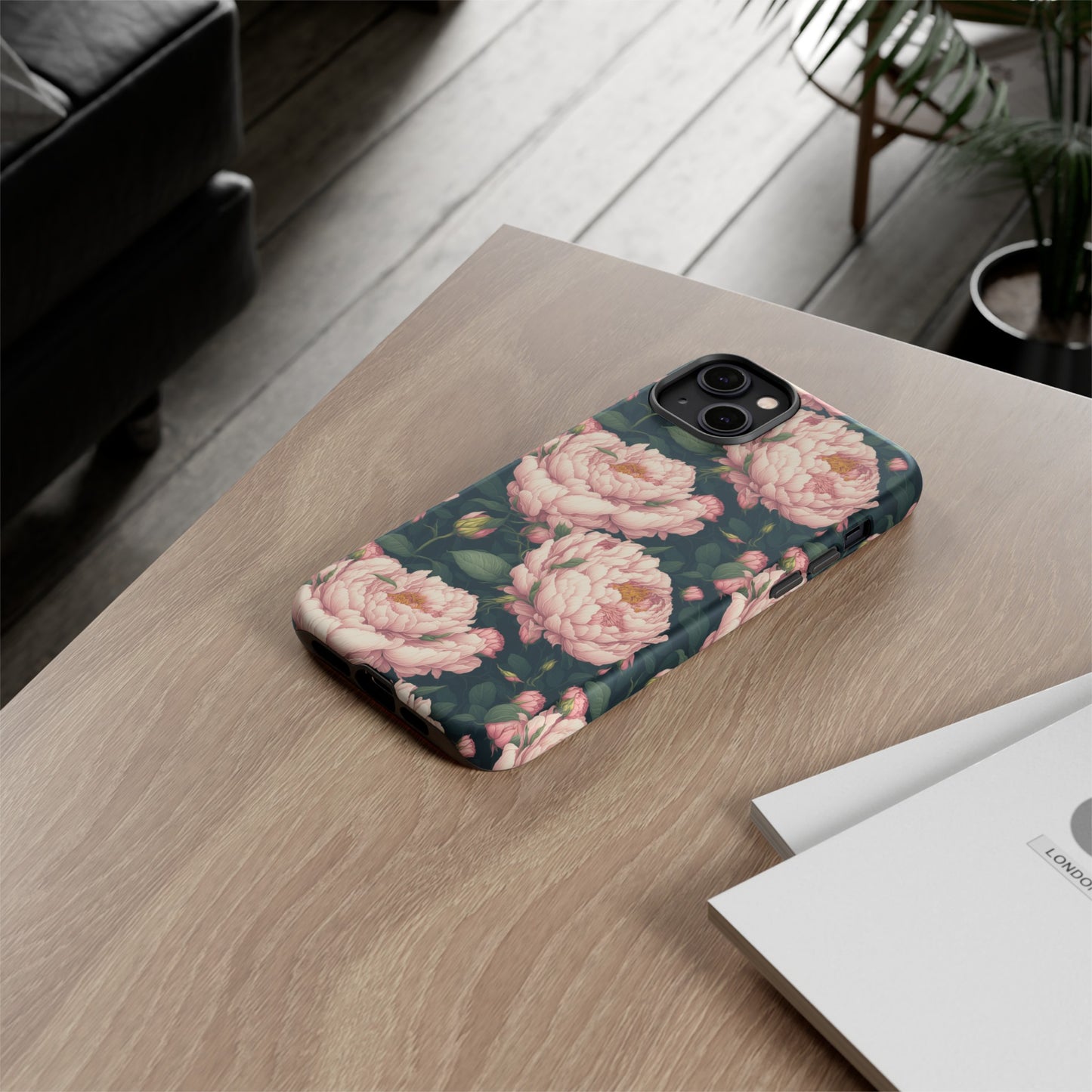 Pink Peony Phone Tough Case