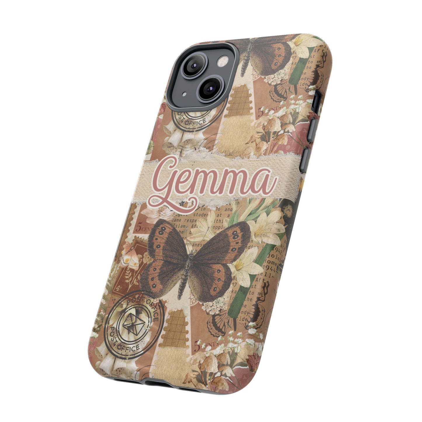 Phone tough case with personalised name or text