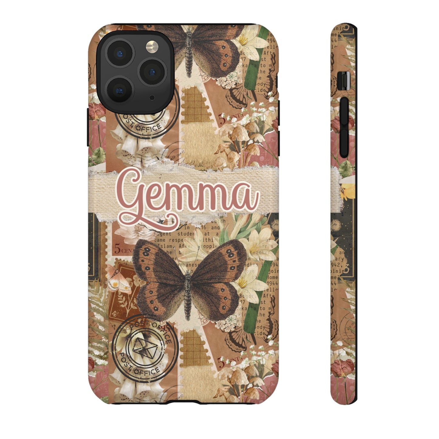 Phone tough case with personalised name or text