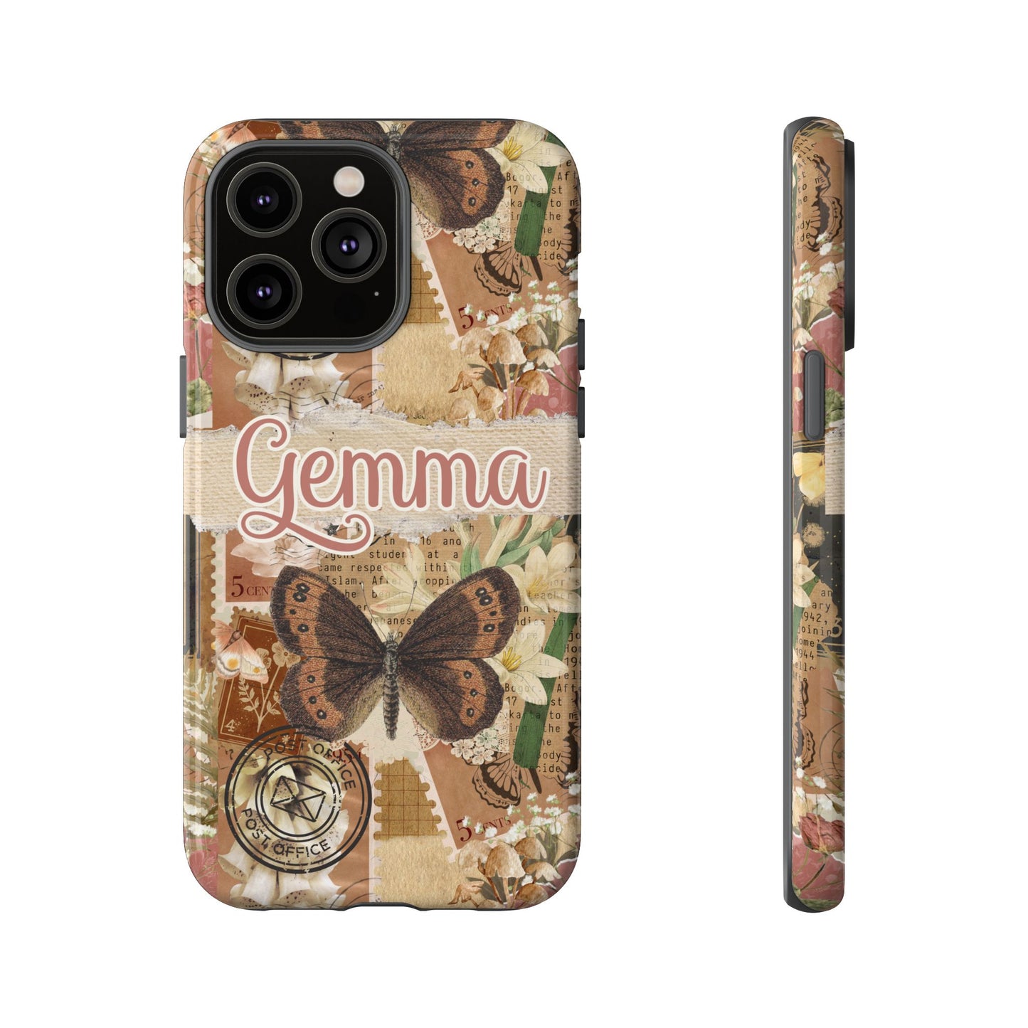 Phone tough case with personalised name or text