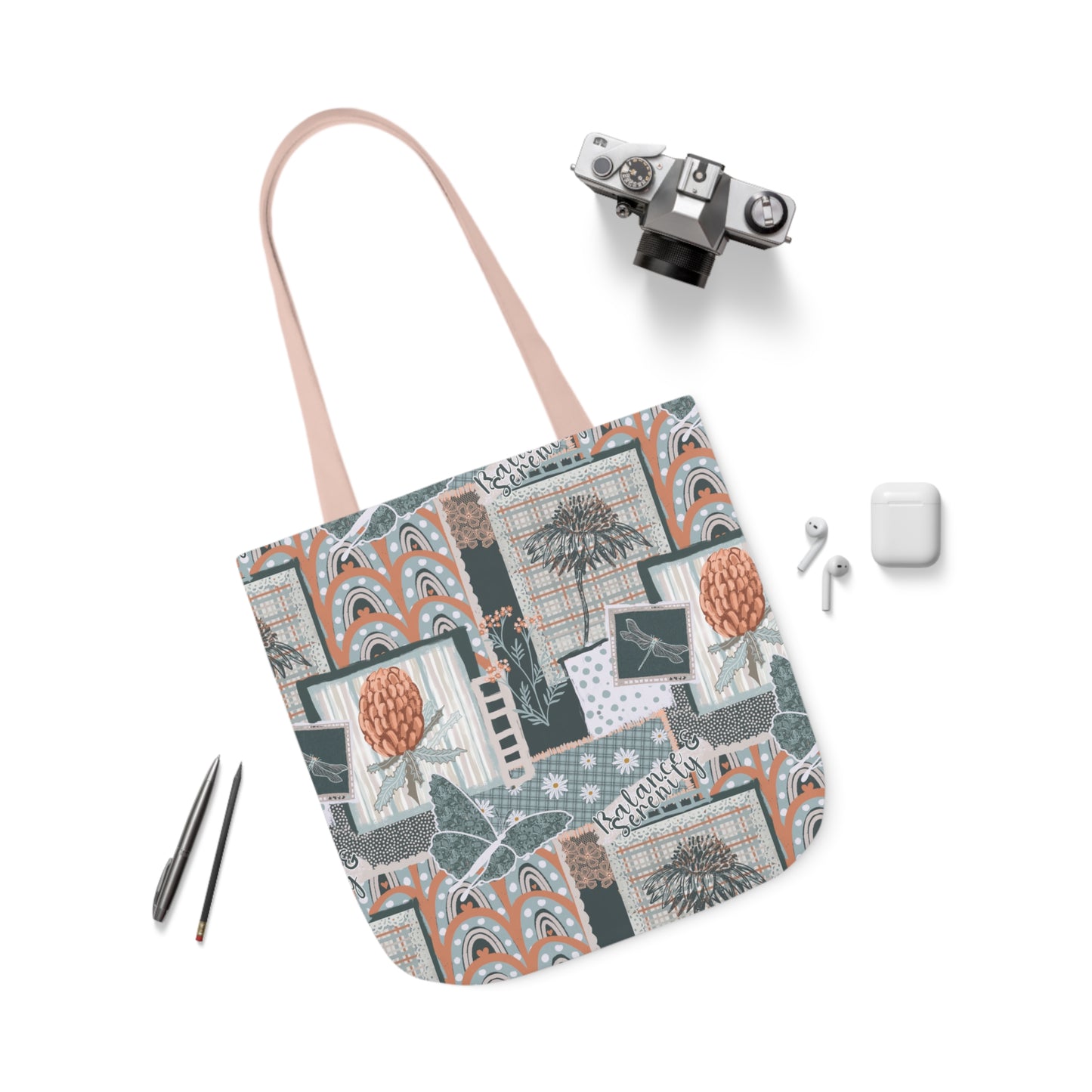 Canvas Tote Bag - Hand drawn artwork - Solei Designs