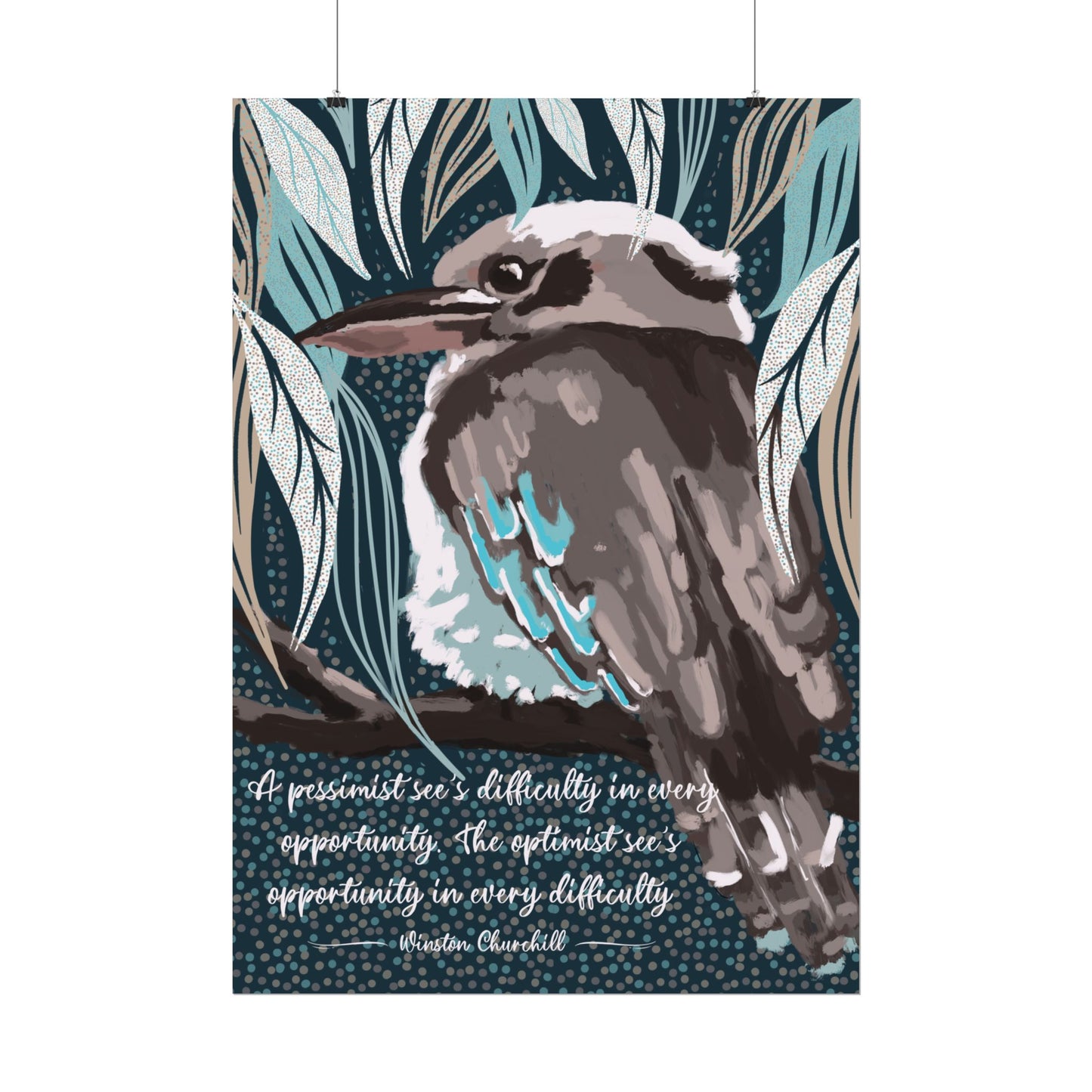 Native Australian Kookaburra - unframed poster print