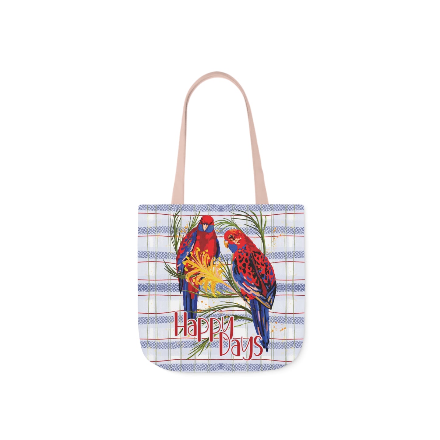 Crimson Rosella custom design Tote Bag - Hand drawn artwork & custom text available