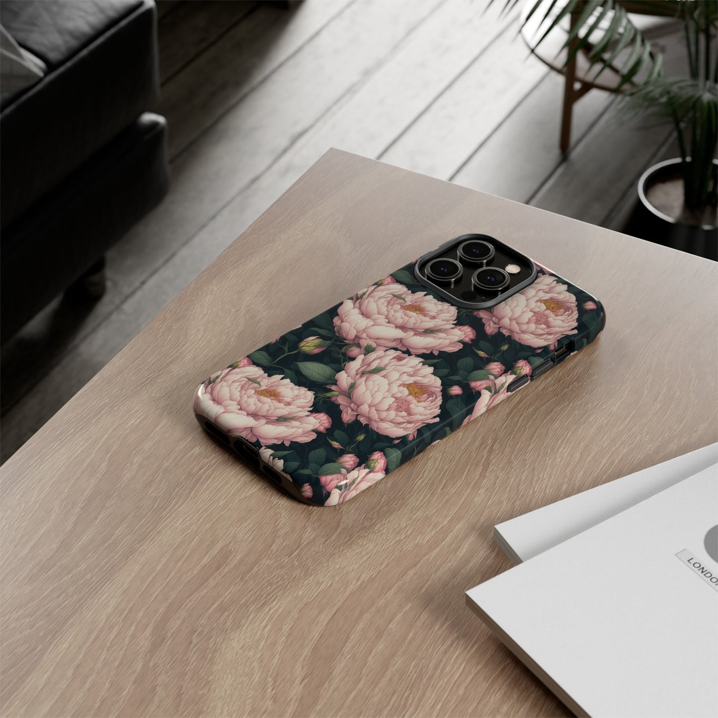 Pink Peony Phone Tough Case