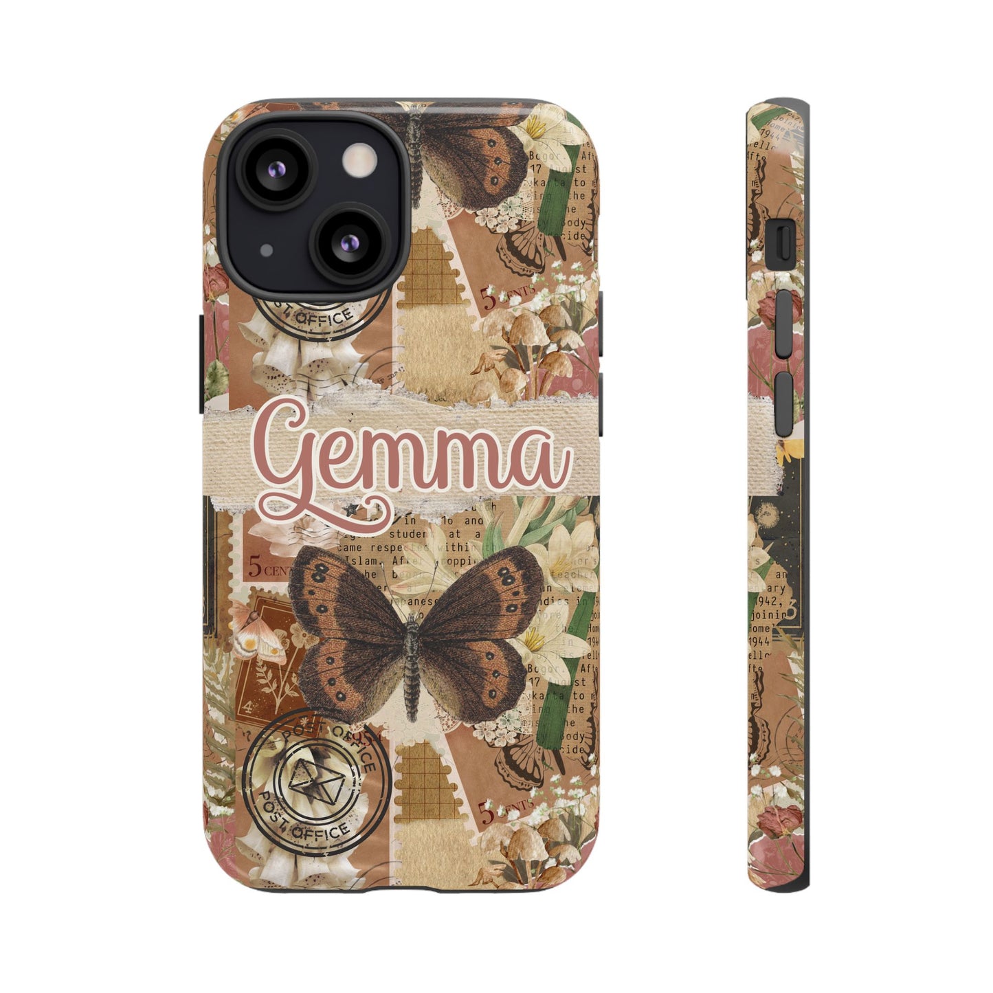 Phone tough case with personalised name or text