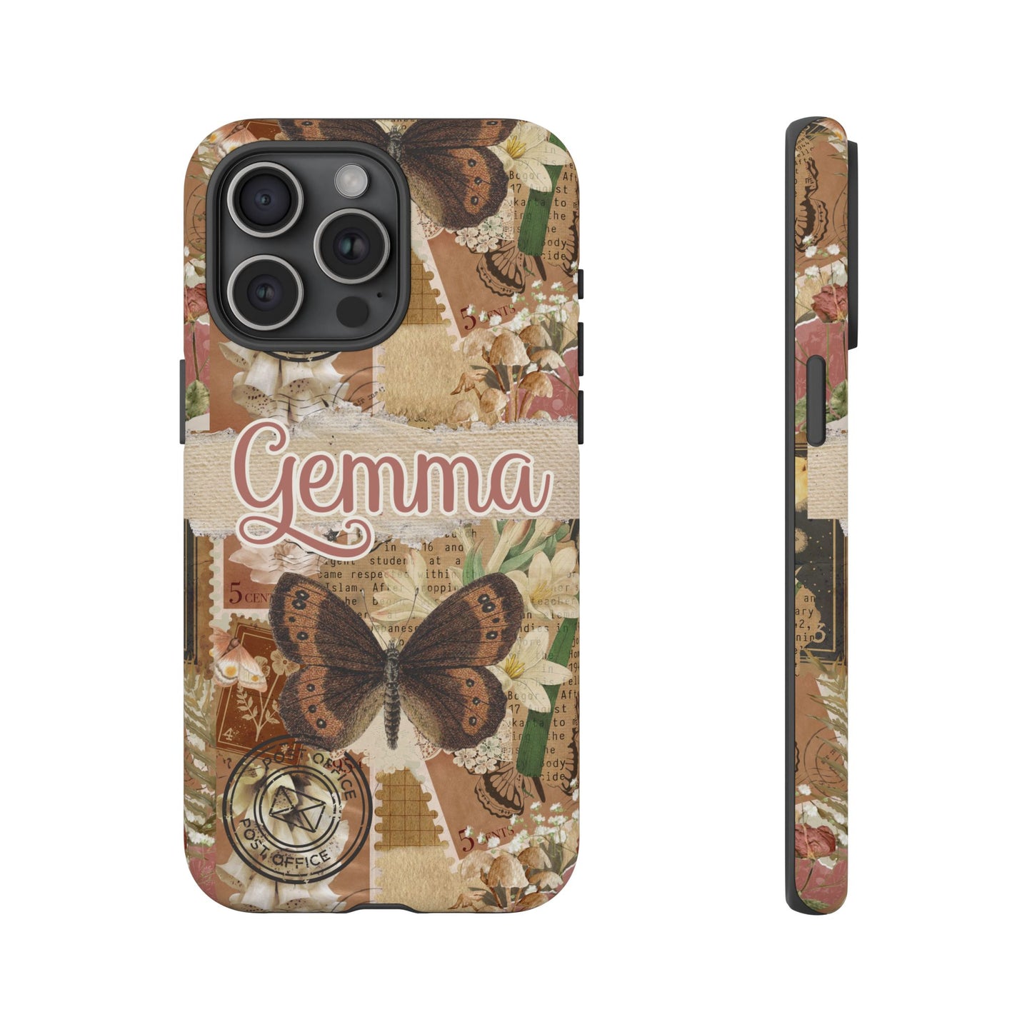 Phone tough case with personalised name or text