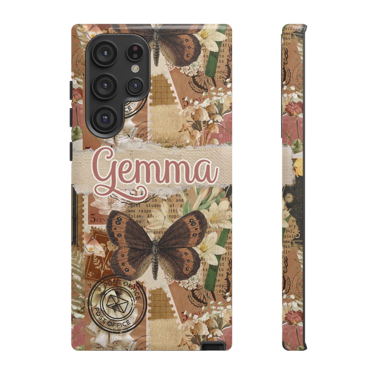 Phone tough case with personalised name or text