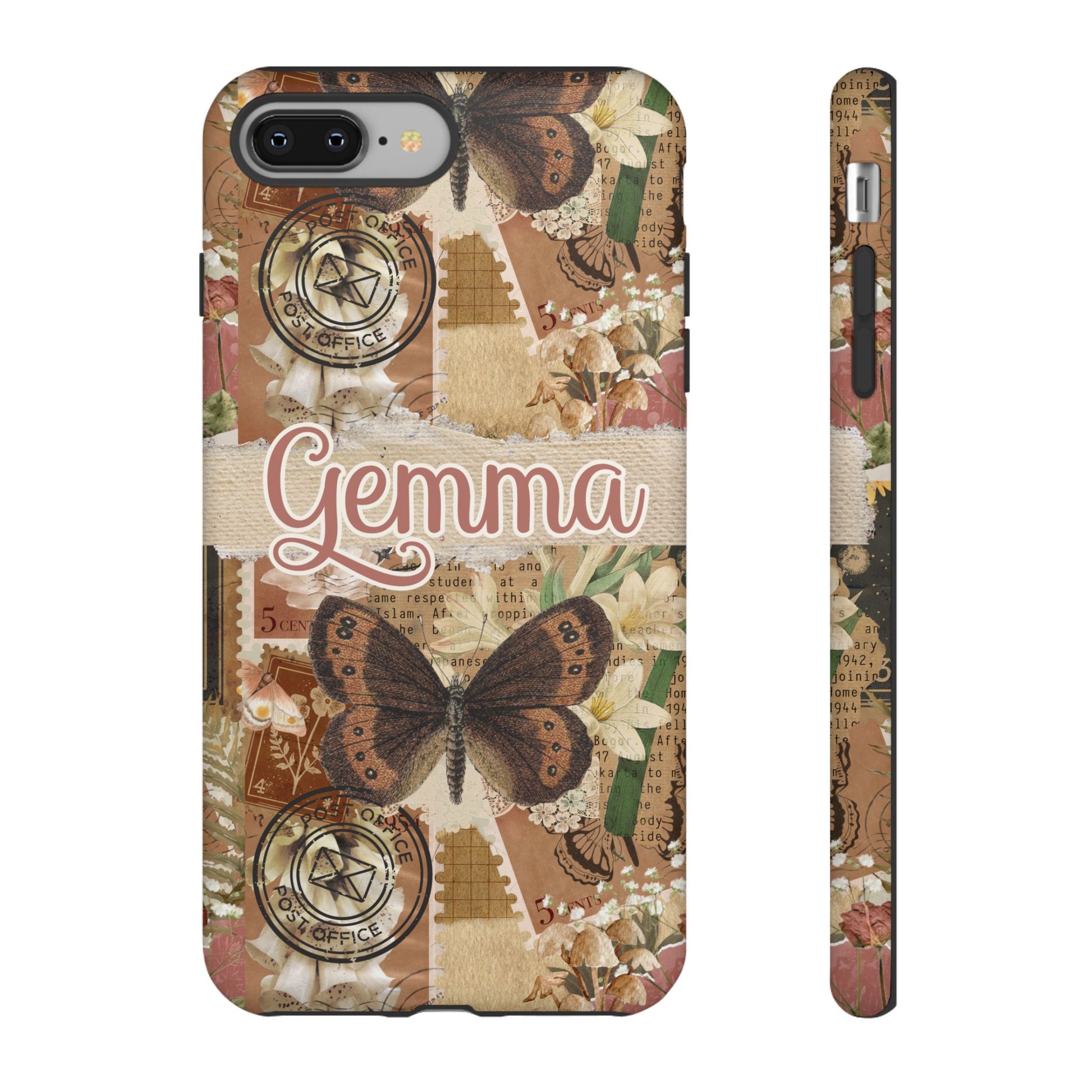 Custom designed butterfly phone tough case