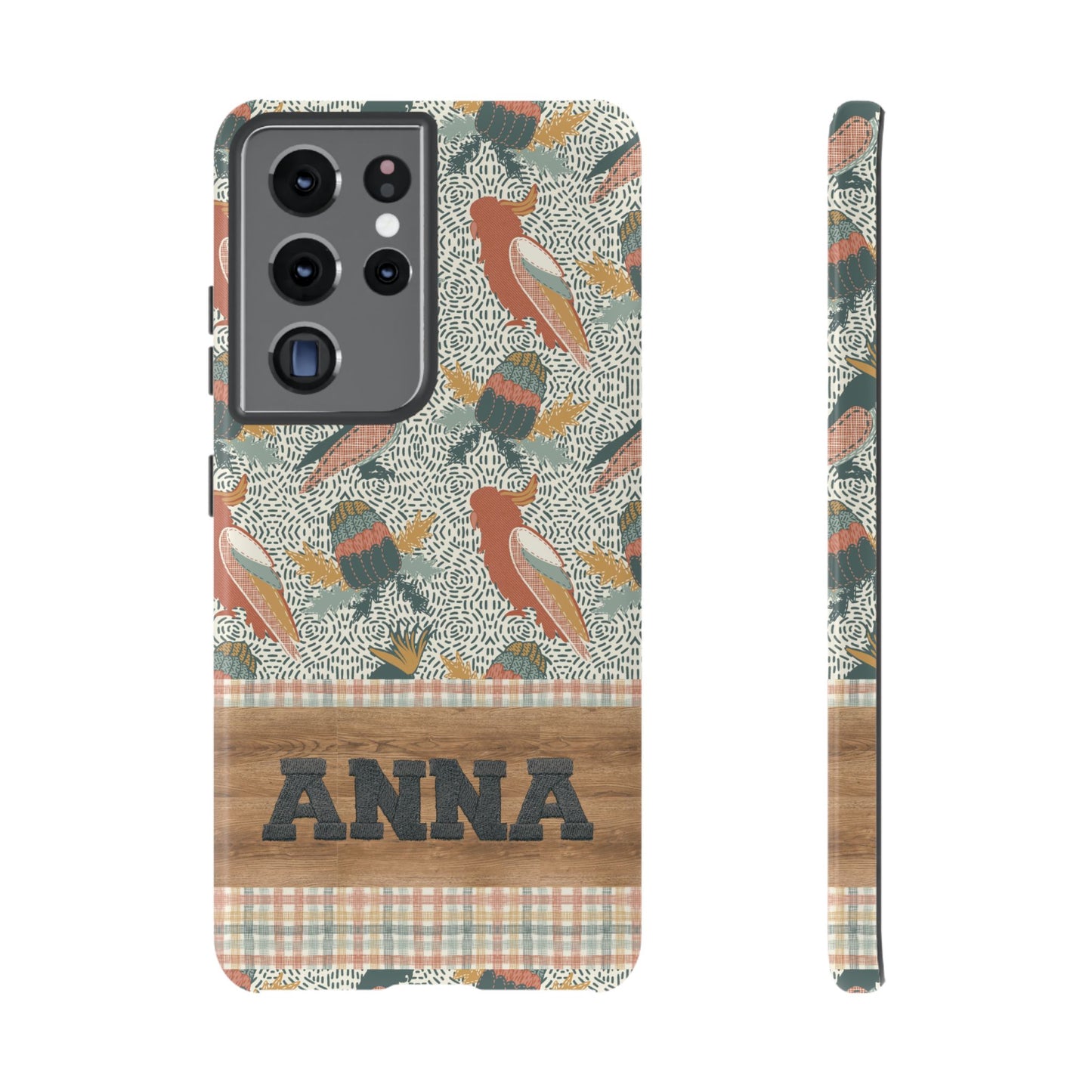 Personalised phone tough case - Native Patches hand drawn design