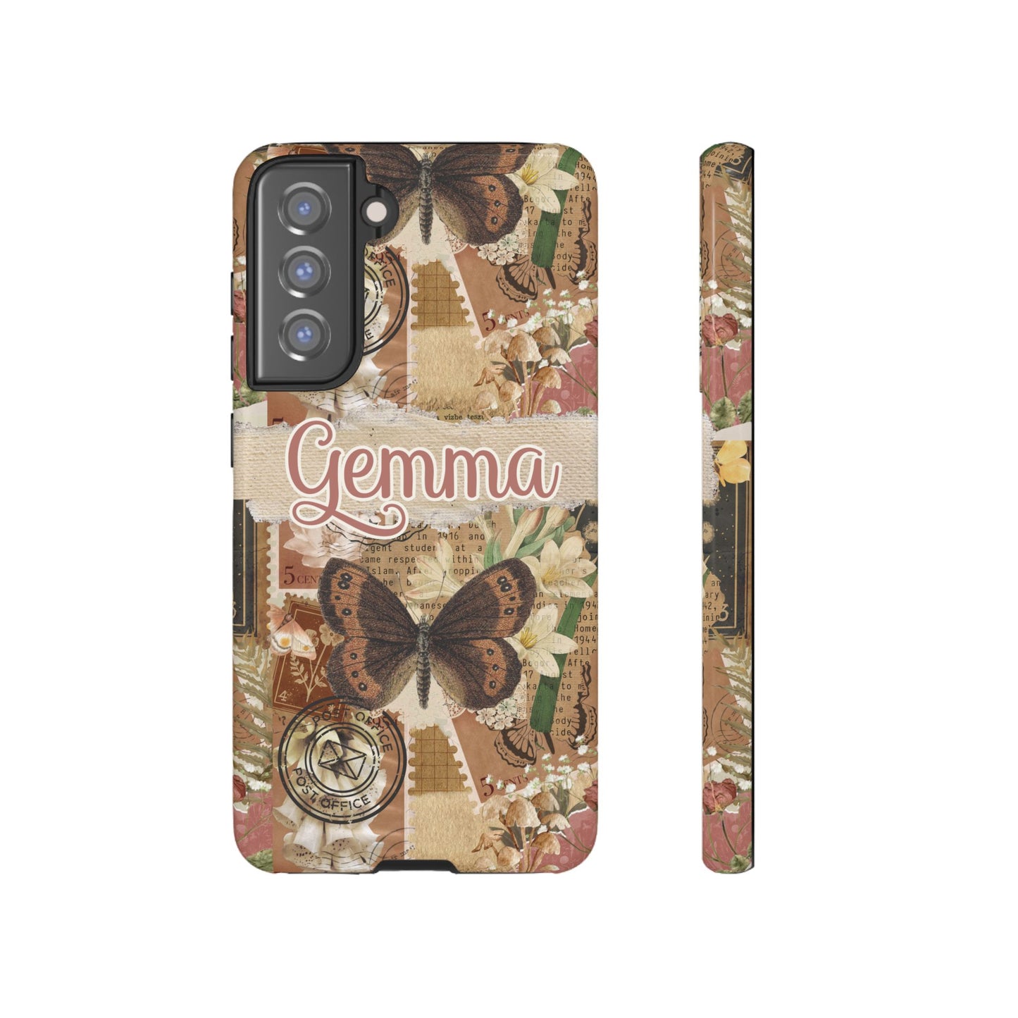 Phone tough case with personalised name or text