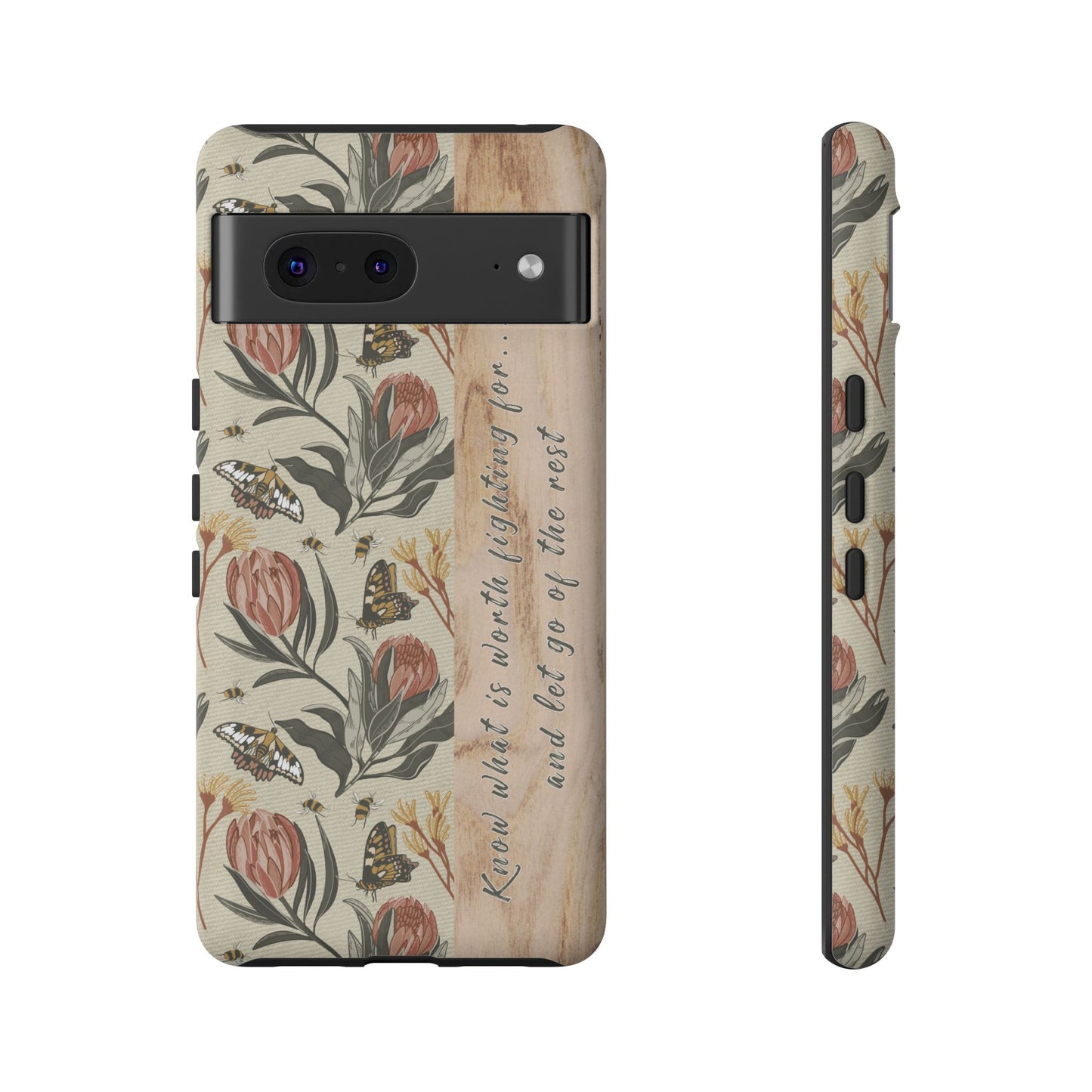 Phone tough case with hand drawn artwork and personalised affirmations