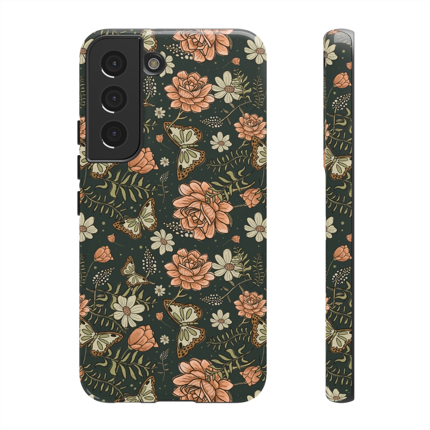 Vintage Rose hand crafted design for phone tough case