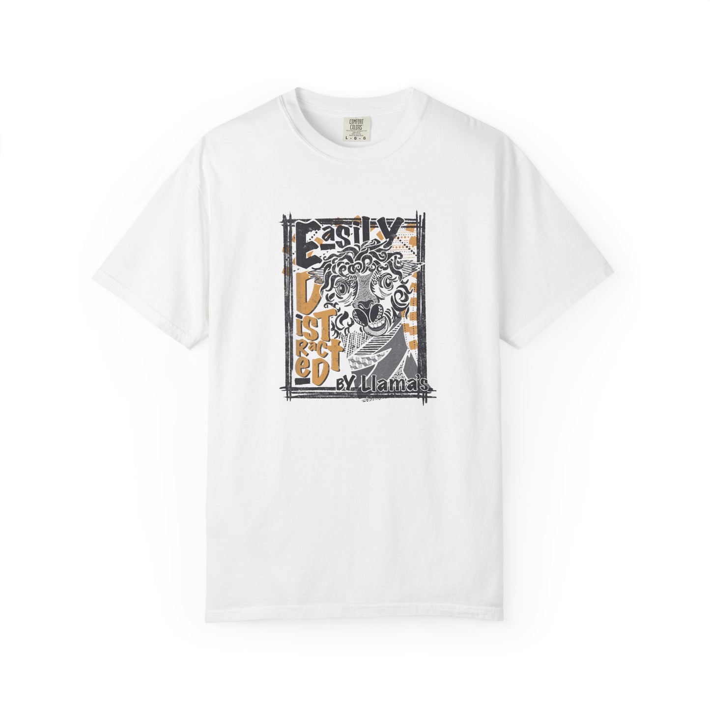 Easily Distracted by Llama's - C1717 Custom Graphic Soft style T Shirt
