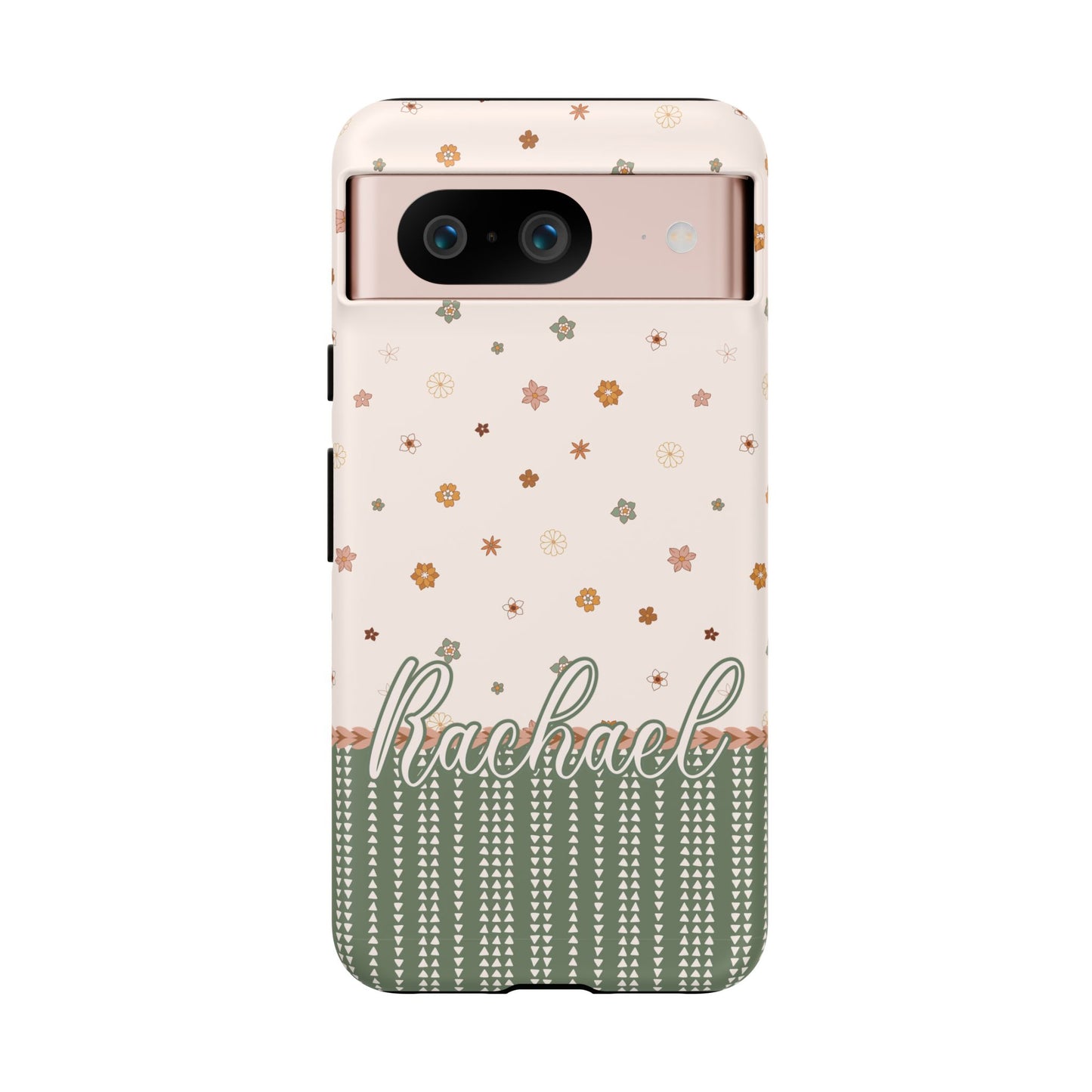 Personalised phone tough case - Pretty in pink ditsy floral design