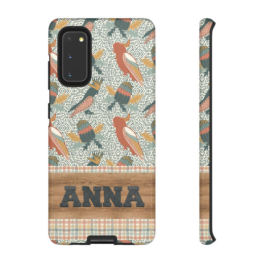 Personalised phone tough case - Native Patches hand drawn design