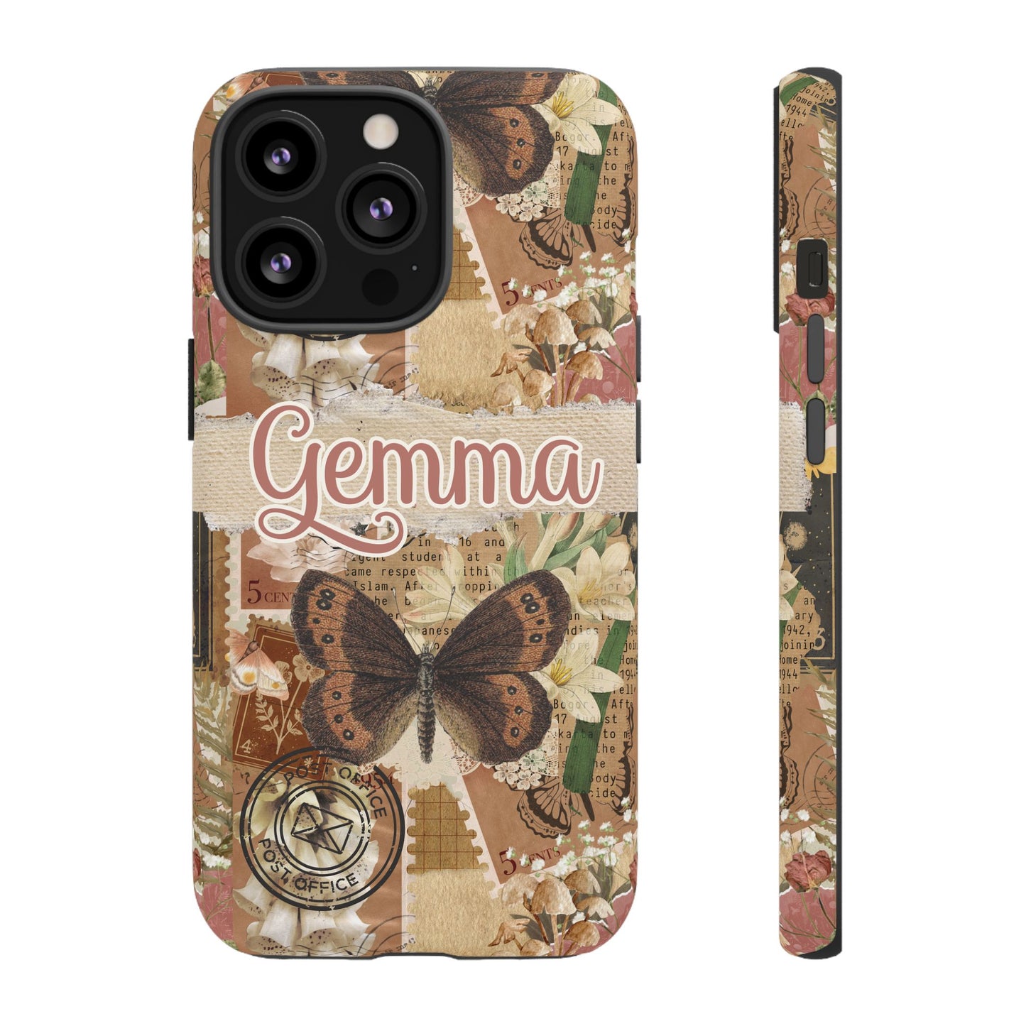 Phone tough case with personalised name or text