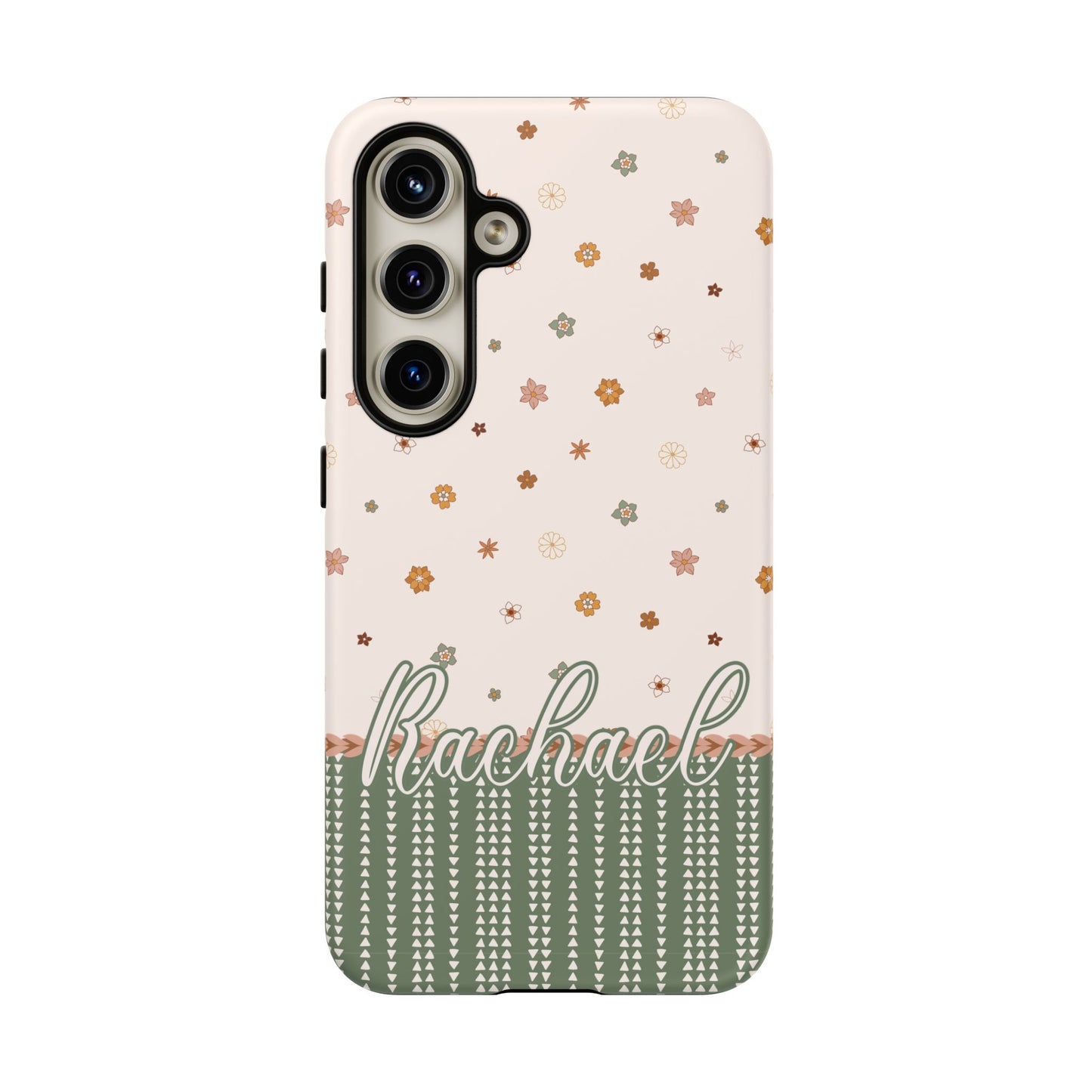 Personalised phone tough case - Pretty in pink ditsy floral design