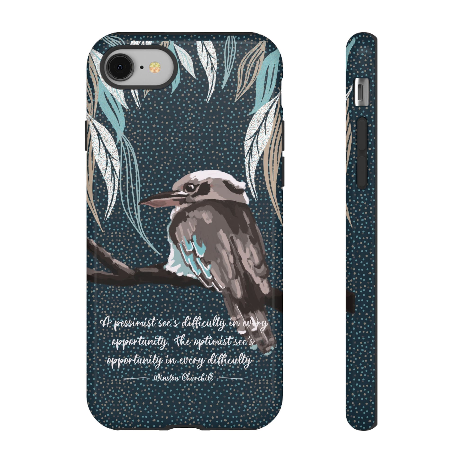 Custom phone tough case Australian Kookaburra hand painted design